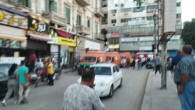 اخماد حريق بمدينة المنيا