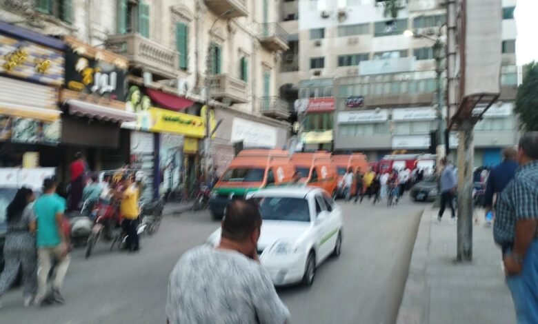 اخماد حريق بمدينة المنيا