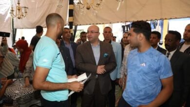 محافظ بني سويف: يتفقد فعاليات الملتقى التوظيفي لتوفير نحو 2000 فرصة عمل للشباب 
