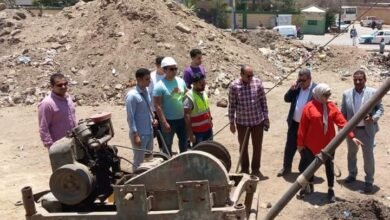 سير العمل بمشروع تطوير سوق الدهشوري ببني سويف