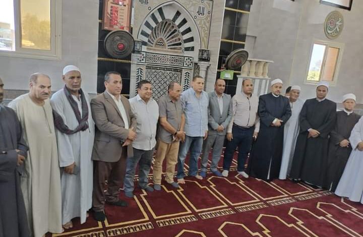 افتتاح المسجد الكبير بميهوب الديب بعد تجديده بتكلفة 2 مليون جنيه ببني سويف