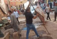 تحرير 58 محضر إشغال فى مركز ملوى بالمنيا