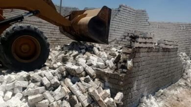 إزالة 89 حالة تعد بالبناء على الأراضي الزراعية وأملاك الدولة بالمنيا