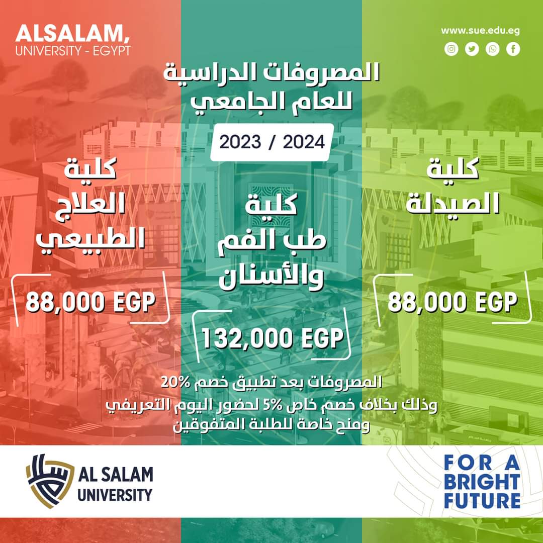 مصروفات جامعة السلام 2023