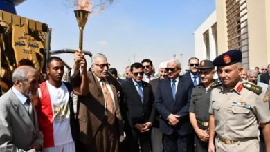 وزير الشباب والرياضة و محافظ السويس يشهدان اطلاق شعلة بطولة الجمهورية للشركات الـ 56