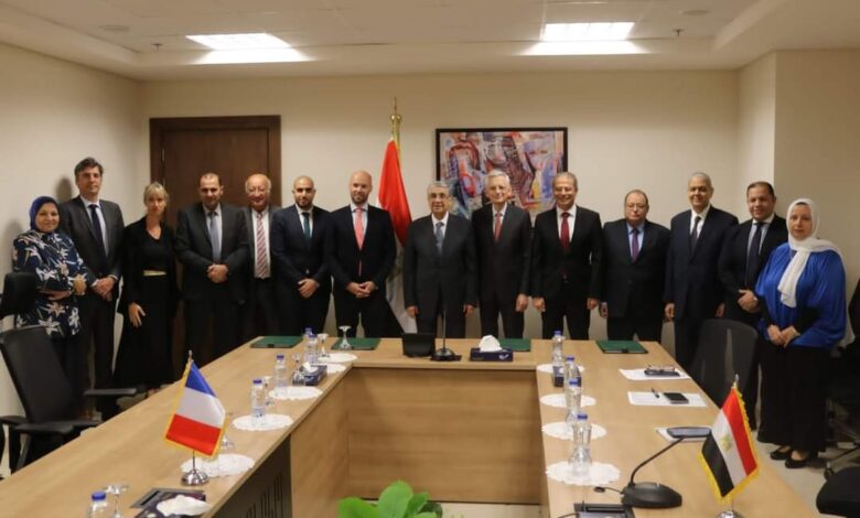 وزير الكهرباء و الطاقة المتجددة يبحث مع سفير فرنسا لشركة إى دى إف