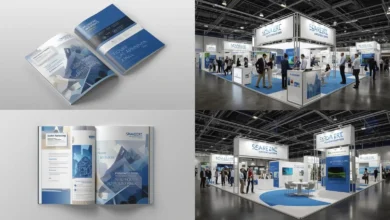 تصميم مطبوعات شركة | تصميم معارض تجارية | تجهيز معارض في الرياض